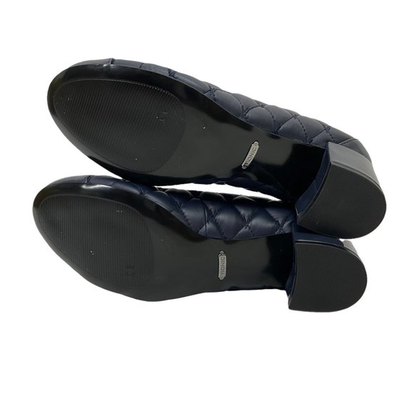 NEW Vionic Women’s Olympia Ruby Size 8.5 Pumps Quilted Cap Toe Navy Leather Wide - Picture 8 of 9